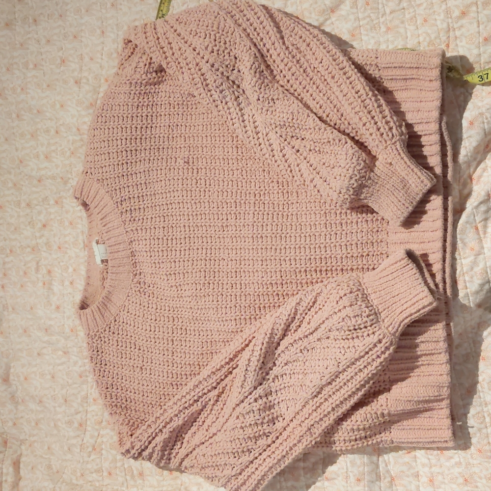 Pink fluffy sweater